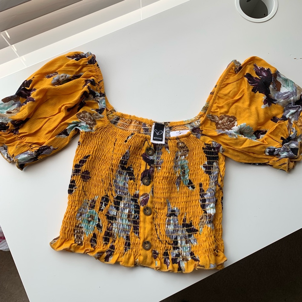 Windsor Mustard Crop Top - Picture 5 of 6